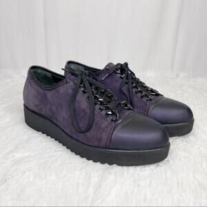 AQUATALIA / purple platform creeper leather chain link sneakers / 6.5
